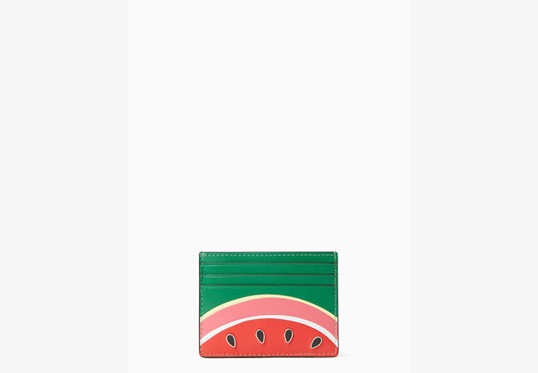 Kate Spade,Watermelon Small Slim Card Holder,Multi