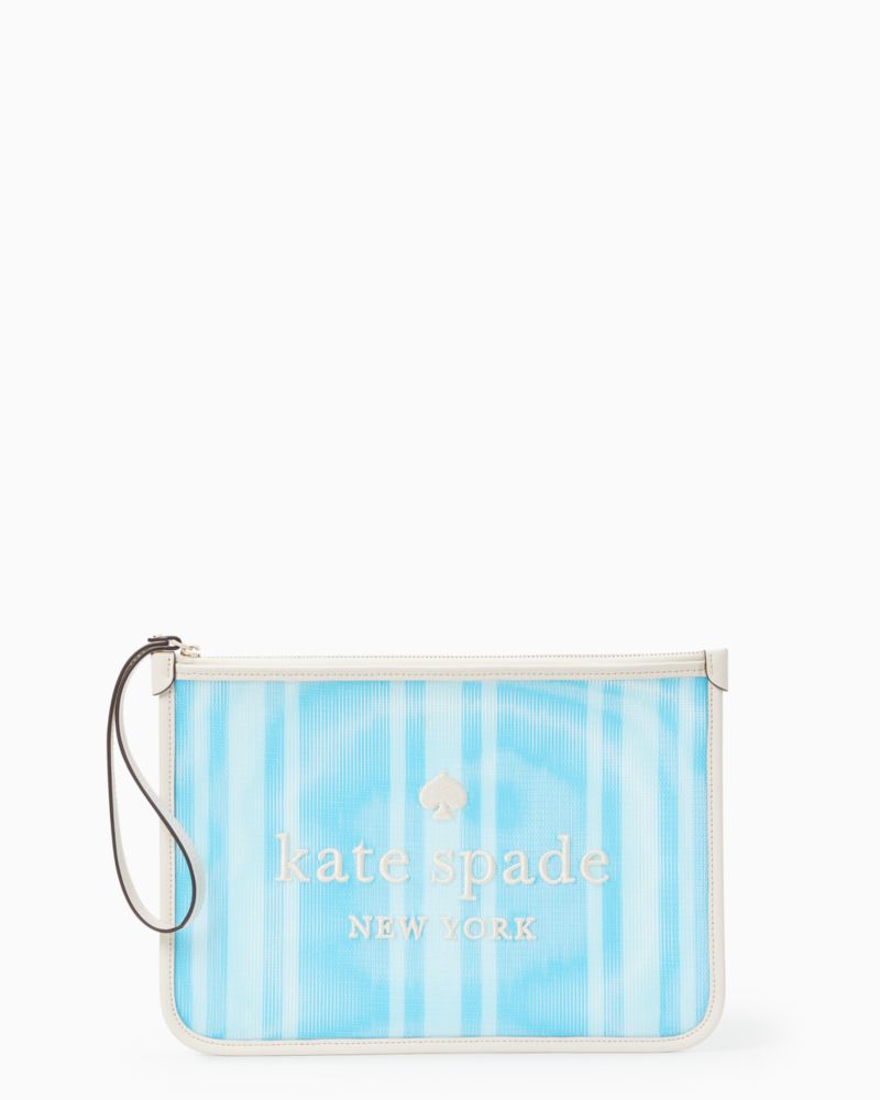 Kate Spade,エラ ビーチ チェア ストライプ メッシュ リスレット ポーチ,財布小物,パーフェクトプールマルチ