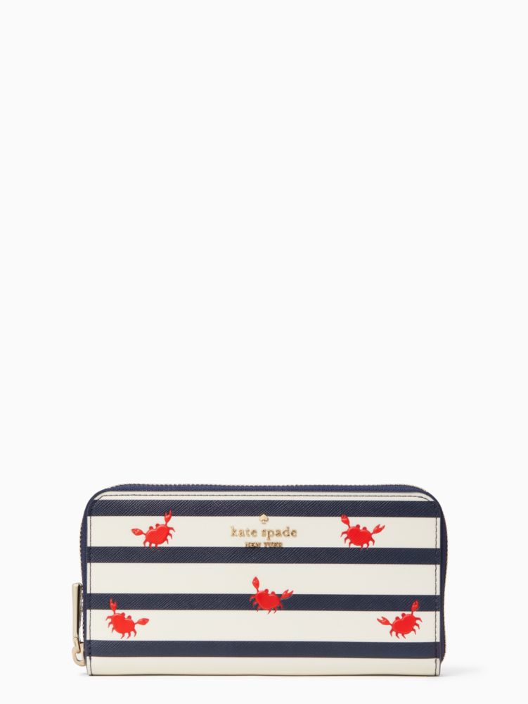 Kate Spade,Pinch Me Crab Large Continental Wallet,Multi