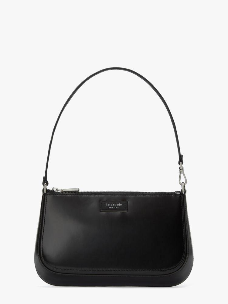 Kate Spade,サム アイコン レザー ミニ ポシェット,クラッチ,ブラック