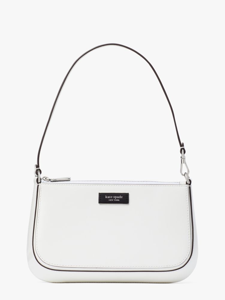 Kate Spade,Sam Icon Leather Mini Pochette,Evening,True White