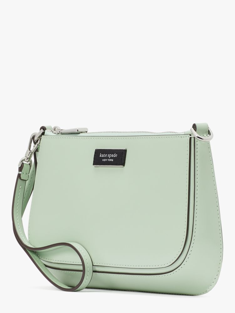 Kate Spade,Sam Icon Leather Mini Pochette,Evening,Pistachio Cream