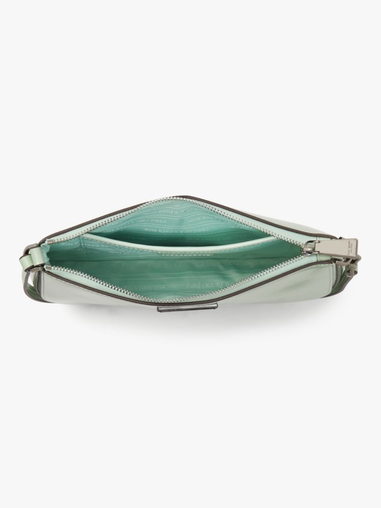 Kate Spade,Sam Icon Leather Mini Pochette,Leather,Pouch,Wristlet,Logo,Tag Embellishment,Casual,