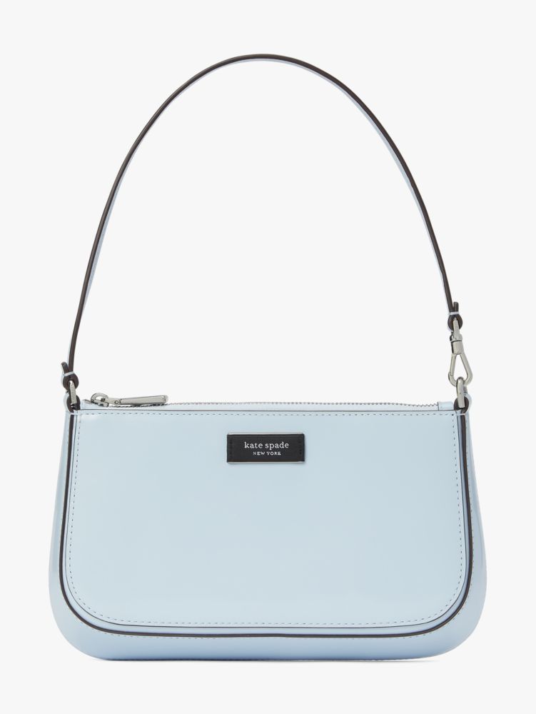 Kate Spade,Sam Icon Leather Mini Pochette,Evening,Watercolor Blue