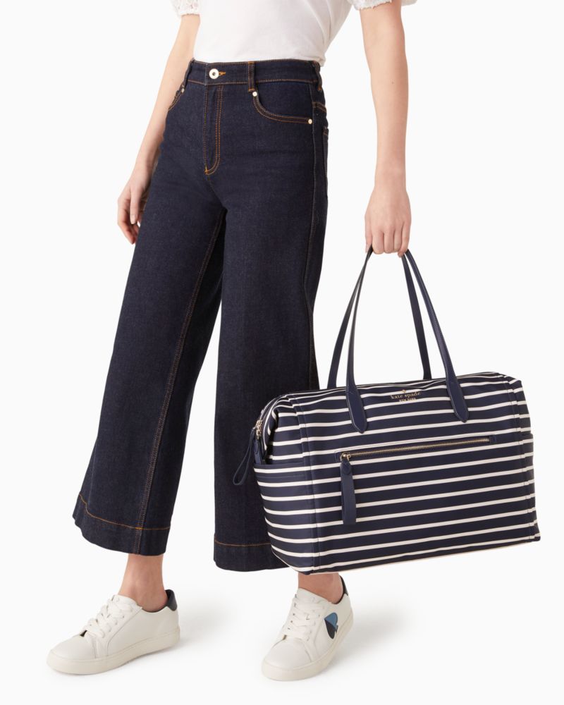 Kate Spade,Chelsea Nylon Weekender,Blue Multi