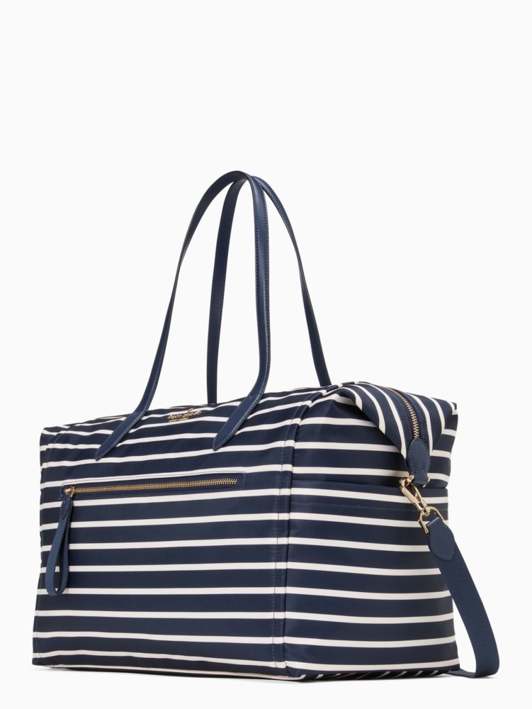 Kate Spade,Chelsea Nylon Weekender,Blue Multi