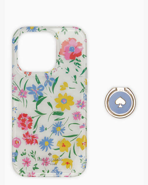 Kate Spade,Garden Bouquet Stability Ring iPhone 14 Pro,Cream Multi