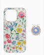 Kate Spade,Garden Bouquet Stability Ring iPhone 14 Pro,Cream Multi