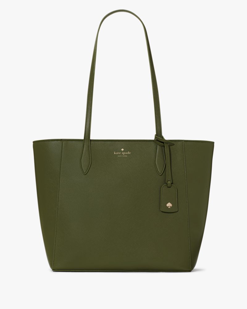 Kate Spade,Dana Tote,Tote,PVC,Metal,Logo,Lined,Casual,