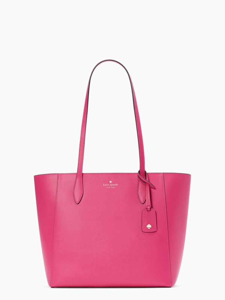 Kate Spade,Dana Tote,Tote,PVC,Metal,Logo,Lined,Casual,