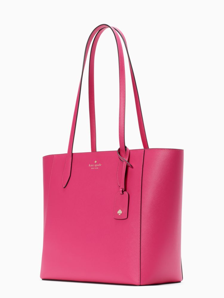 Kate Spade,Dana Tote,Tote,PVC,Metal,Logo,Lined,Casual,