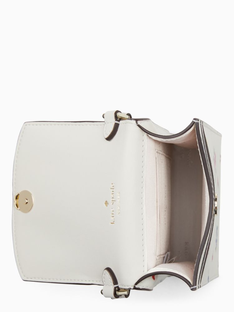 Kate Spade,ステイシー ガーデン ブーケ ディッツィー プリント ノース サウス フラップ フォン クロスボディ,テック,クリームマルチ