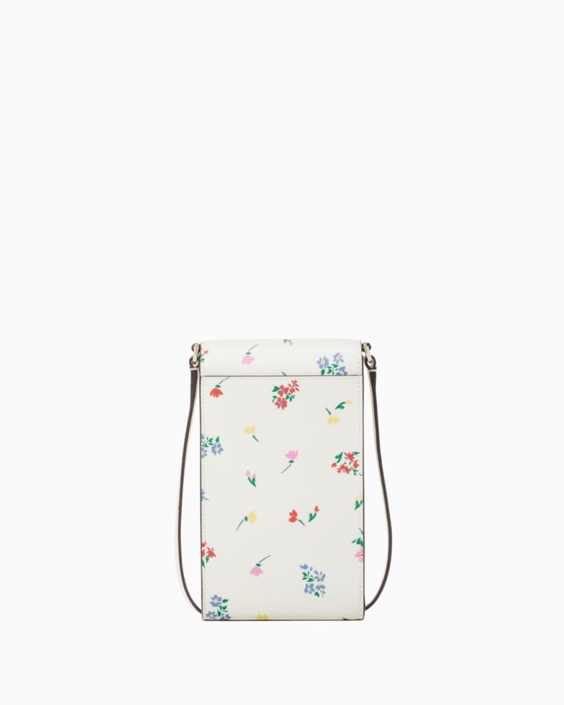 Kate Spade,ステイシー ガーデン ブーケ ディッツィー プリント ノース サウス フラップ フォン クロスボディ,テック,クリームマルチ