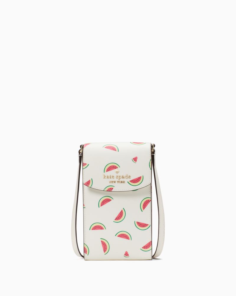 Kate Spade Staci Crossbody Saffiano Half Moon Bag Dark Watermelon Gelato.  NWT.