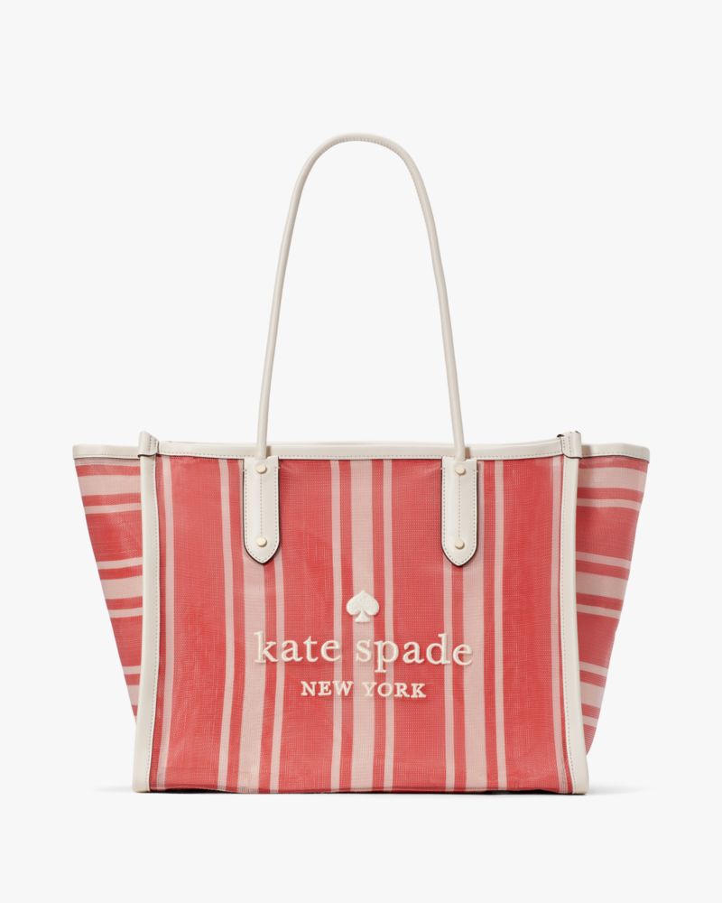 Kate Spade,エラ ビーチ チェア ストライプ メッシュ XL トート,全てのアウトレット,ヘアルームトマトマルチ