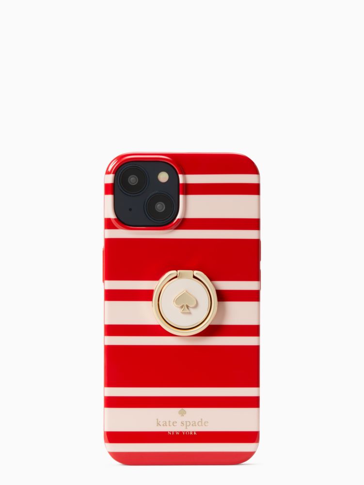 Kate Spade,Sailing Stripe iPhone 14 Stability Ring,Heirloom Tomato Multi