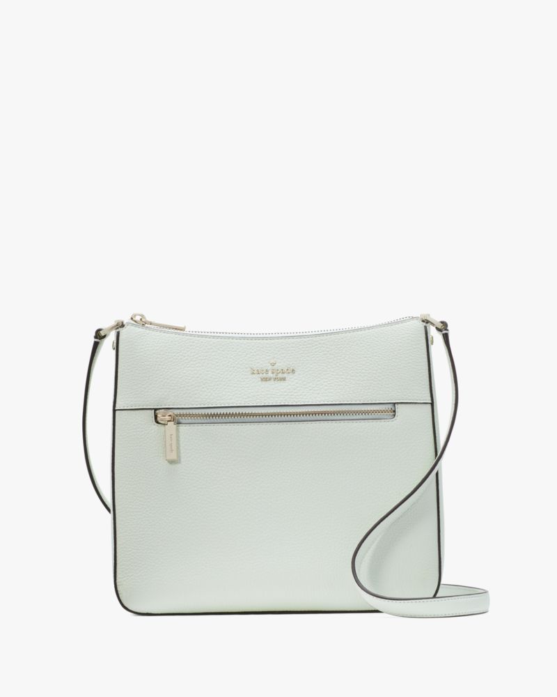 Kate Spade,Leila Swingpack Crossbody,Leather,Crossbody,Logo,Metal,Lined,Casual,Green