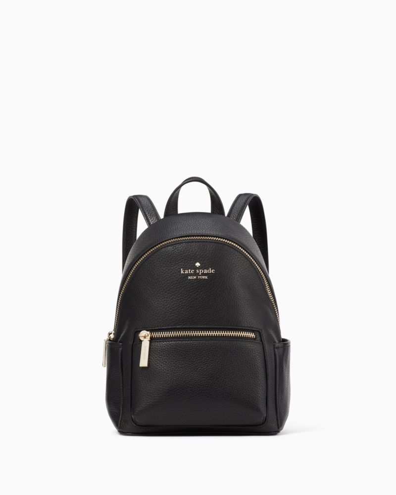 Kate Spade,leila pebbled leather mini dome backpack,Black