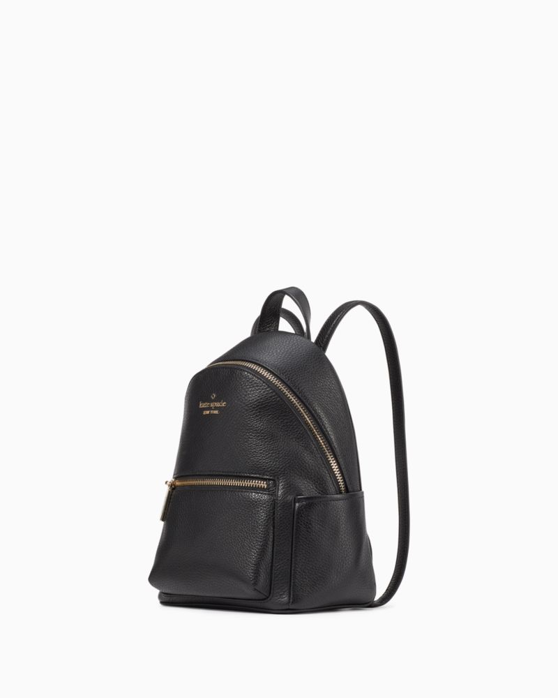 Kate Spade,leila pebbled leather mini dome backpack,Black