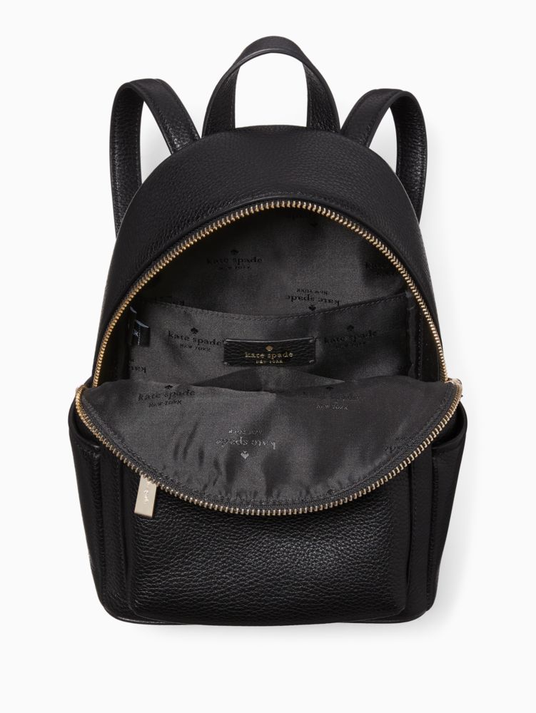 Kate Spade New York Leila Dome Backpack Pebbled Leather Medium (Black)