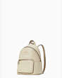Kate Spade,leila pebbled leather mini dome backpack,Light Sand