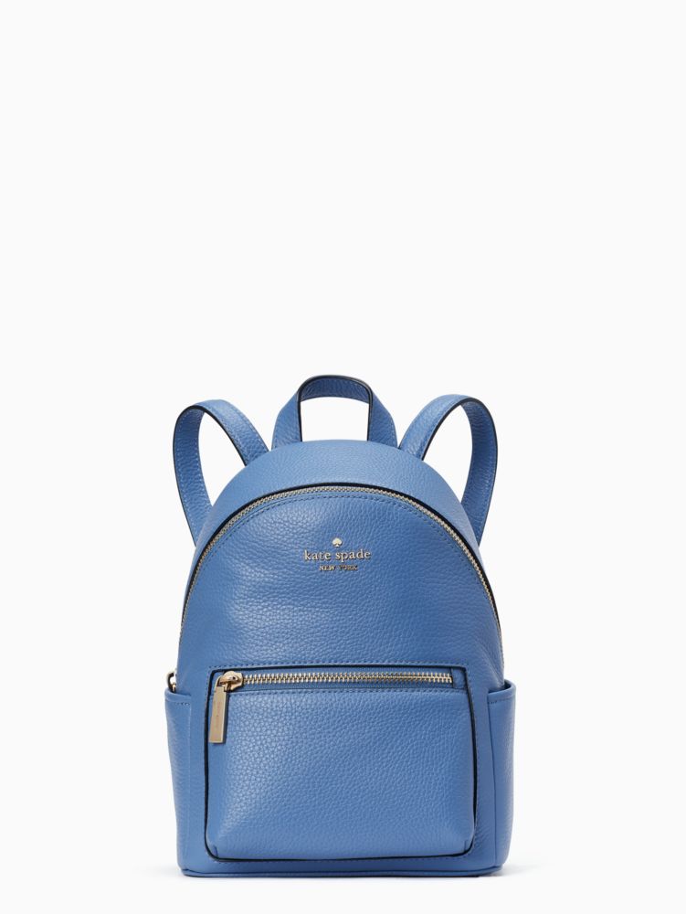 Kate Spade,leila pebbled leather mini dome backpack,Fresh Blueberry