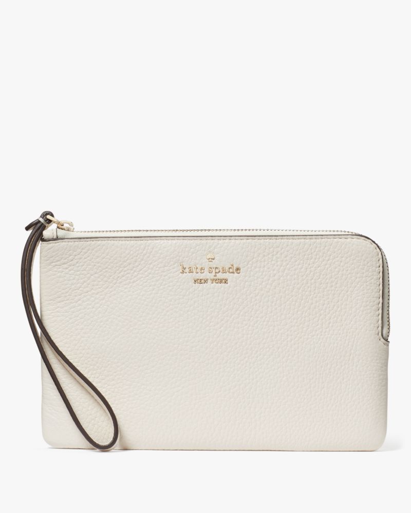 White discount wristlet purse