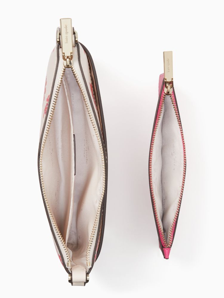 Kate Spade - Pink & Orange Textured Leather Floral Print Crossbody Bag –  Current Boutique