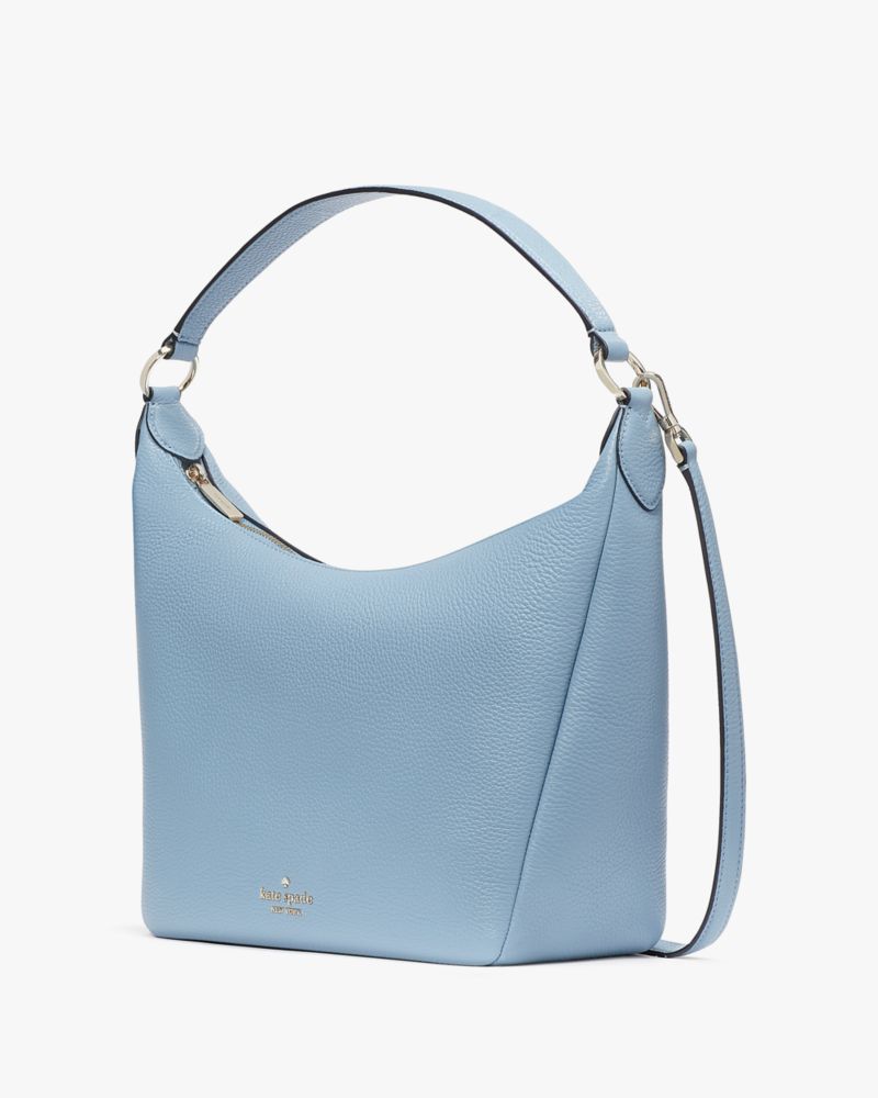Kate Spade,Leila Hobo Shoulder Bag,Polished Blue