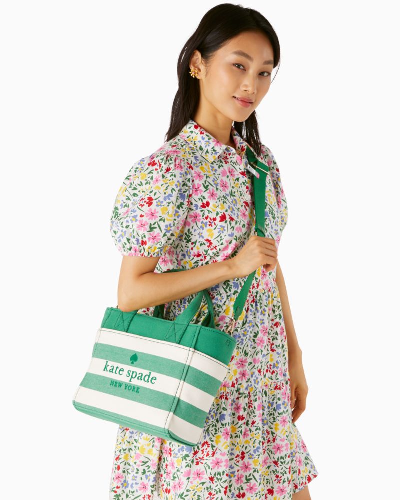 Kate Spade,Jett Small Tote,Green Bean Multi