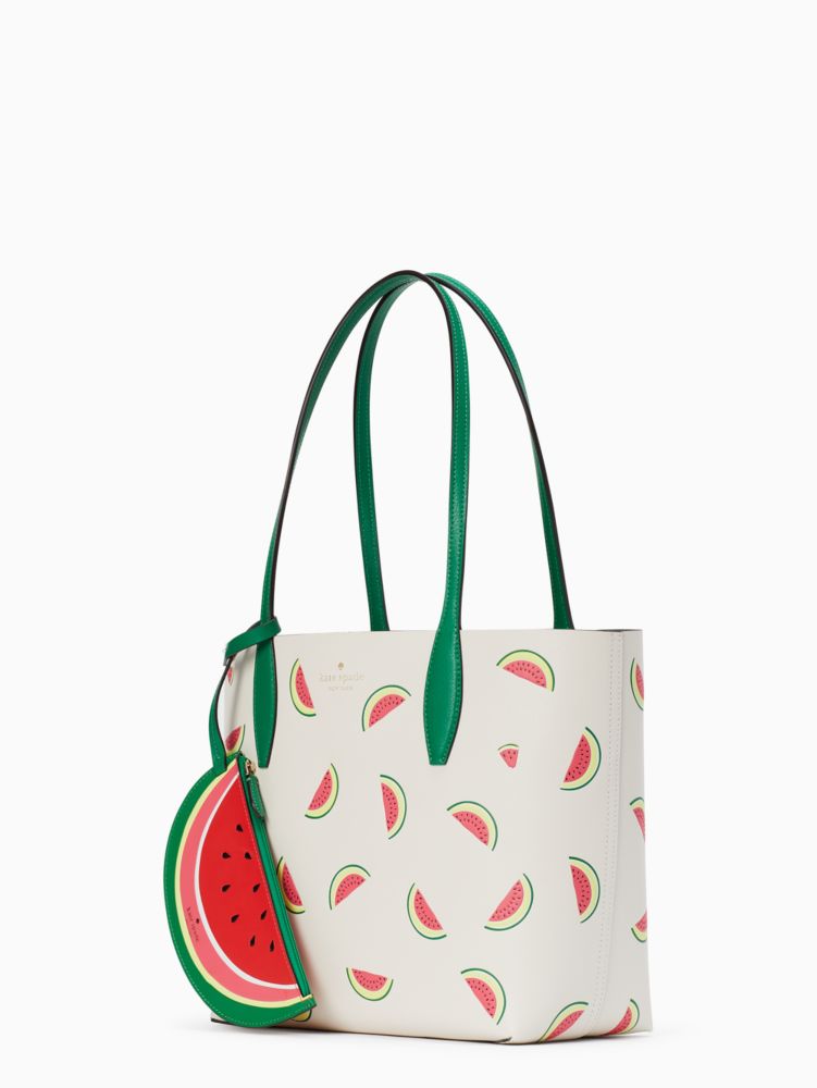 Kate Spade,Watermelon Small Tote,Cream Multi