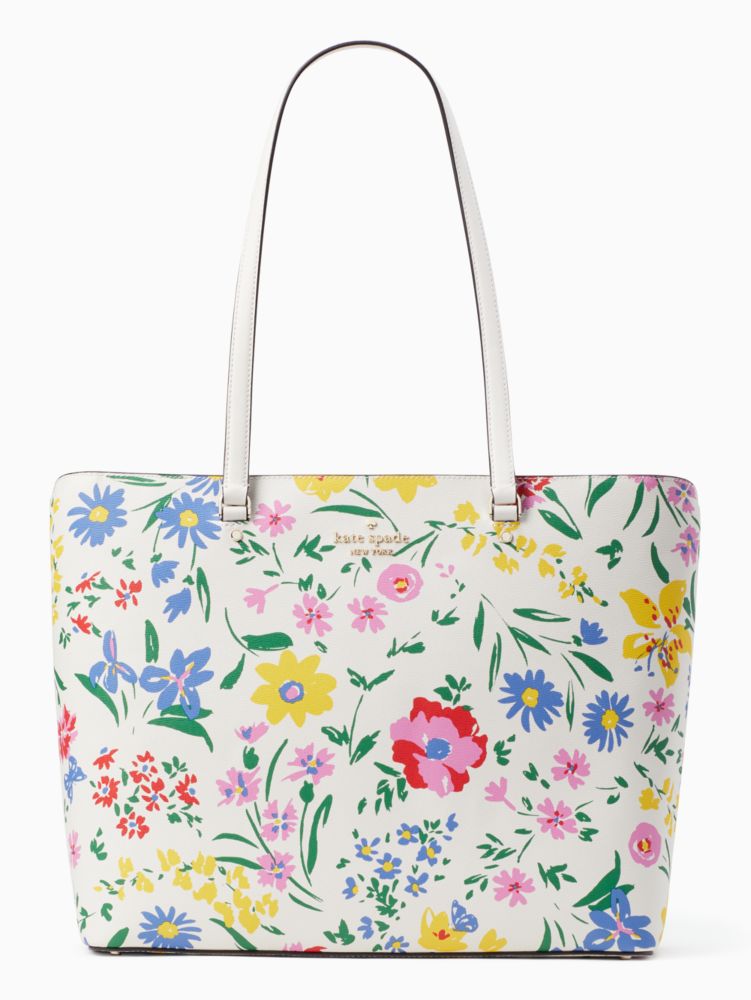 Multi Perfect New England Floral Printed Large Tote