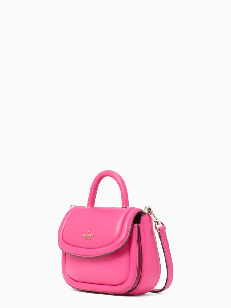 Kate Spade,Puffy Mini Top Handle Crossbody,Deep Hibiscus