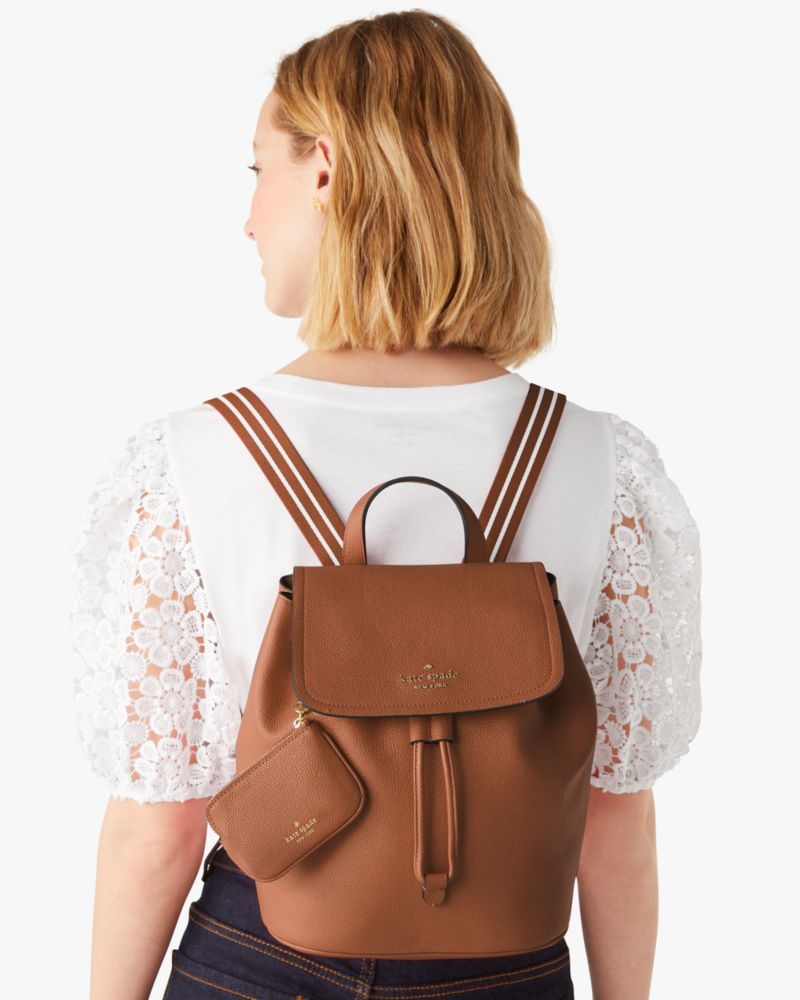 Kate Spade,rosie medium flap backpack,Warm Gingerbread