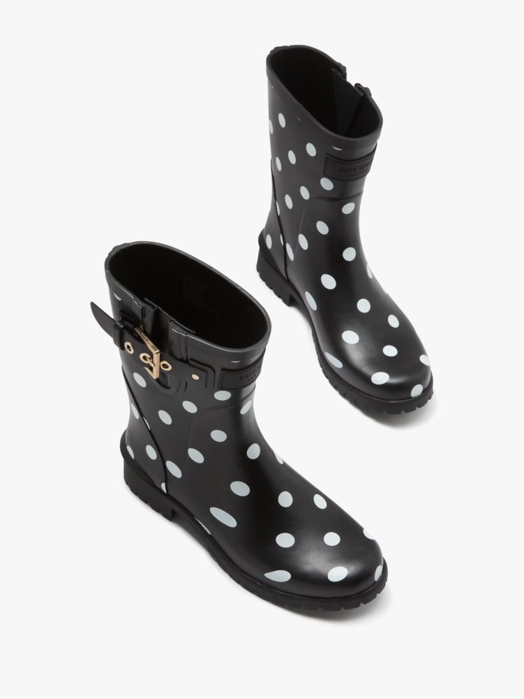 Kate Spade,Carina Rain Boots,Casual,Black/Cream