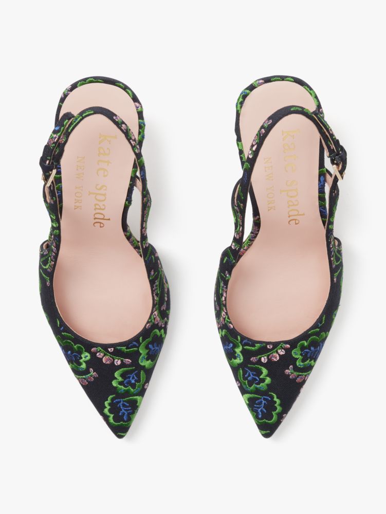 Kate Spade,Valerie Slingback Pumps,Evening,Blazer Blue/ Picnic Floral