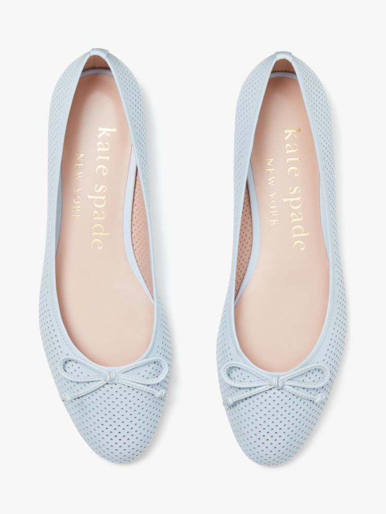 Kate Spade,Veronica Ballet Flats,Nappa Leather,Ballet Flats,Bow,Perforated,Work,