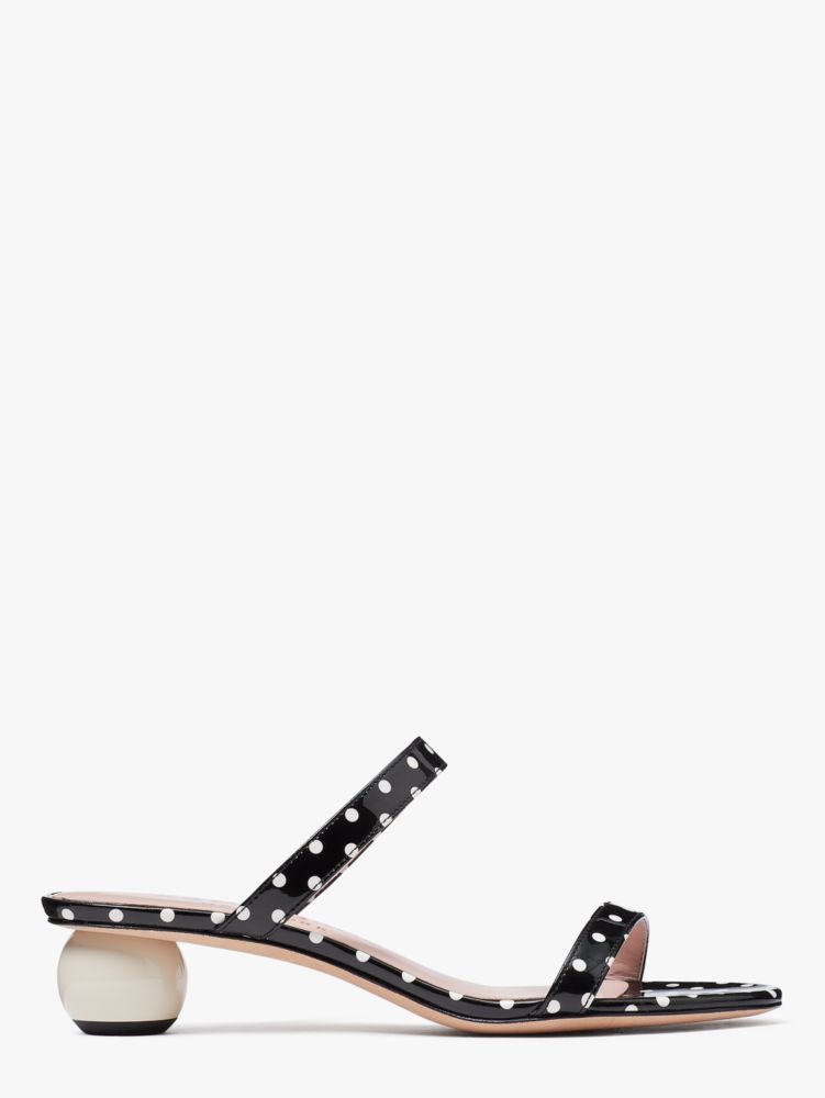 Kate Spade,Palm Springs Slide Sandals,Work,Black/Cream