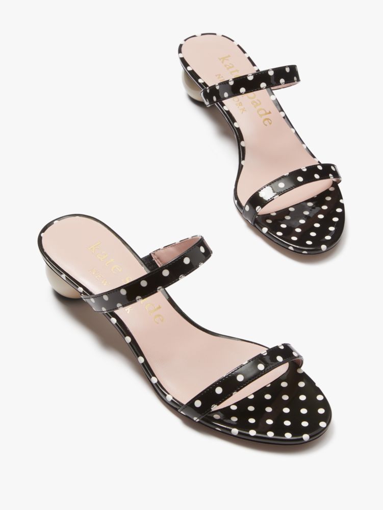 Kate Spade,Palm Springs Slide Sandals,Work,Black/Cream