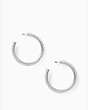 Kate Spade,razzle dazzle hoops,Clear/Silver