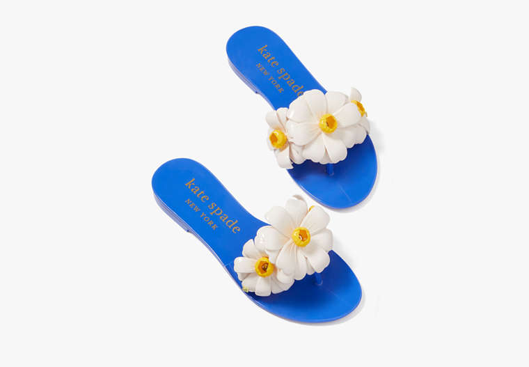 Kate Spade,jaylee slide sandals,sandals,Casual,Wild Blue Iris/Cream image number 0