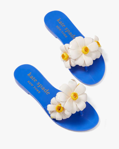 Kate Spade,Jaylee Slide Sandals,Casual,Wild Blue Iris/Cream
