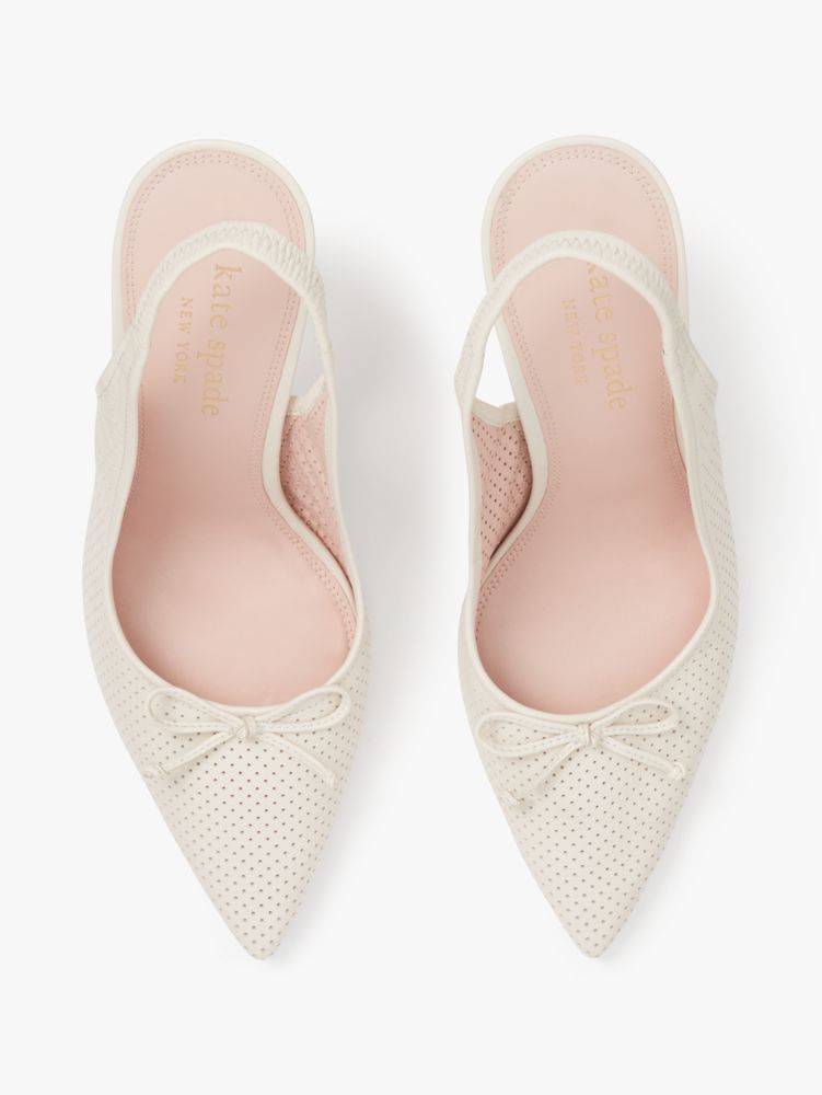 Kate Spade,Veronica Slingback Pumps,Evening,Parchment