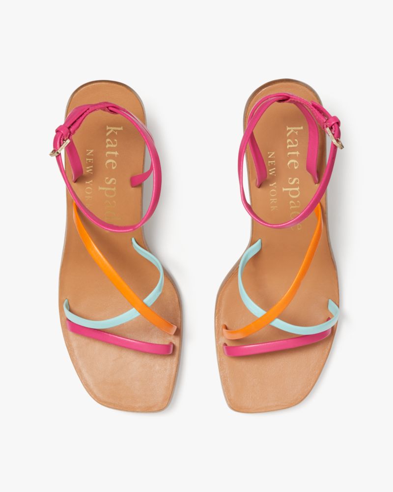 Kate Spade,Charmer Sandals,Evening,Rose Jam/ Low Tide/ Satsuma