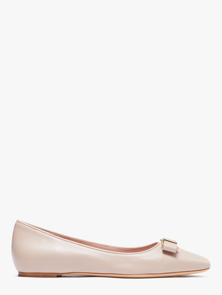 Kate Spade,Bowdie Ballet Flats,Pale Vellum