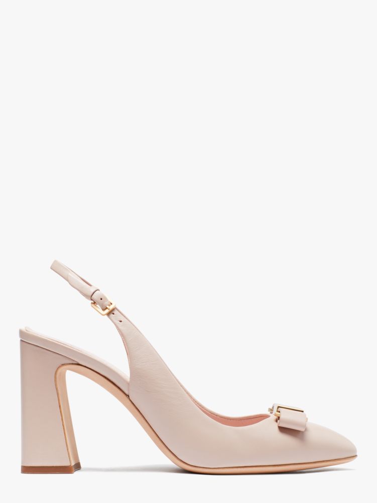 Kate Spade,Bowdie Slingback Pumps,Pale Vellum