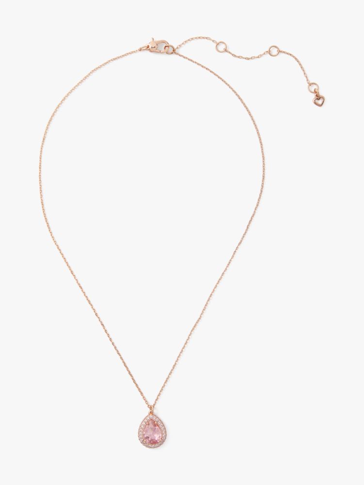 Kate Spade,Brilliant Statements Pavé Halo Mini Pendant,Pink Multi