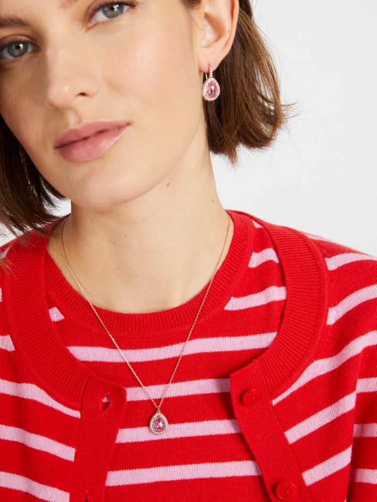 Kate Spade,Brilliant Statements Pavé Halo Mini Pendant,