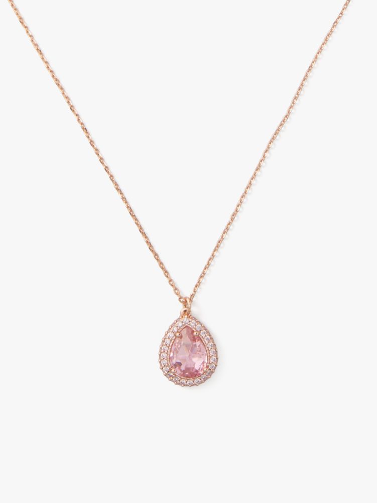 Kate Spade,Brilliant Statements Pavé Halo Mini Pendant,Pink Multi