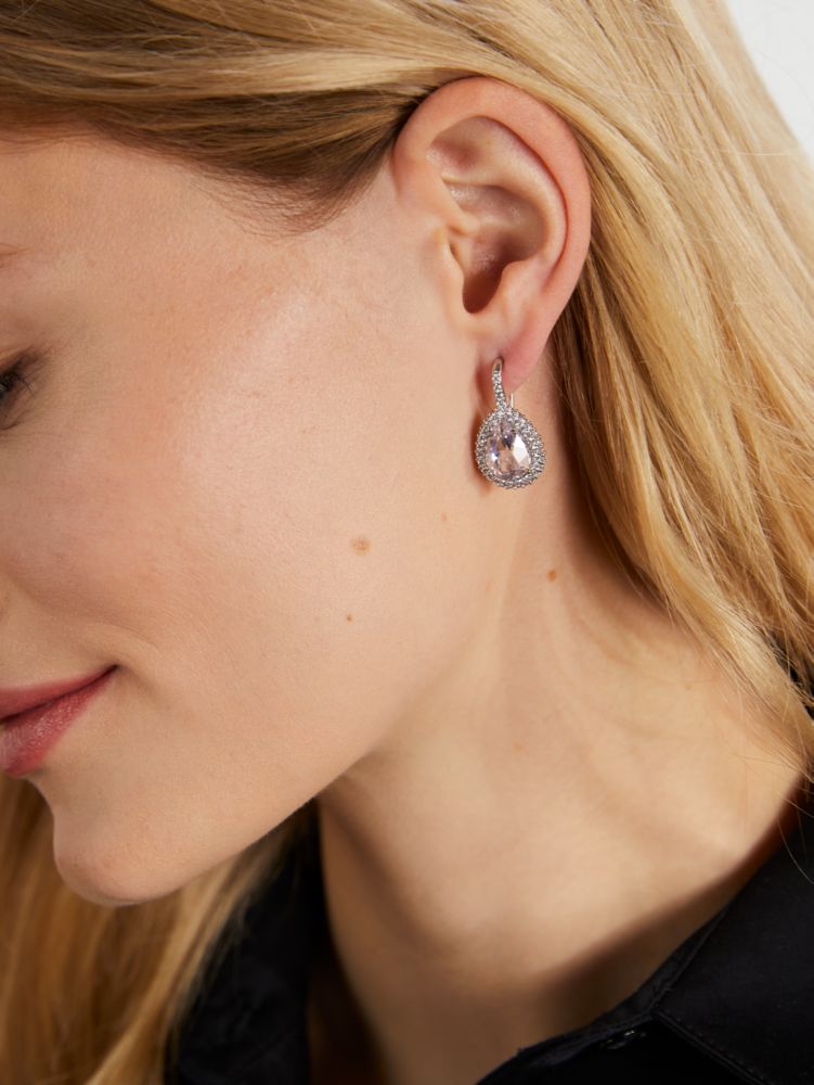 Brilliant Statements Pavé Halo Drop Earrings